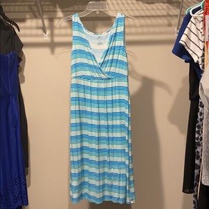 Blue and Green Striped Sundress